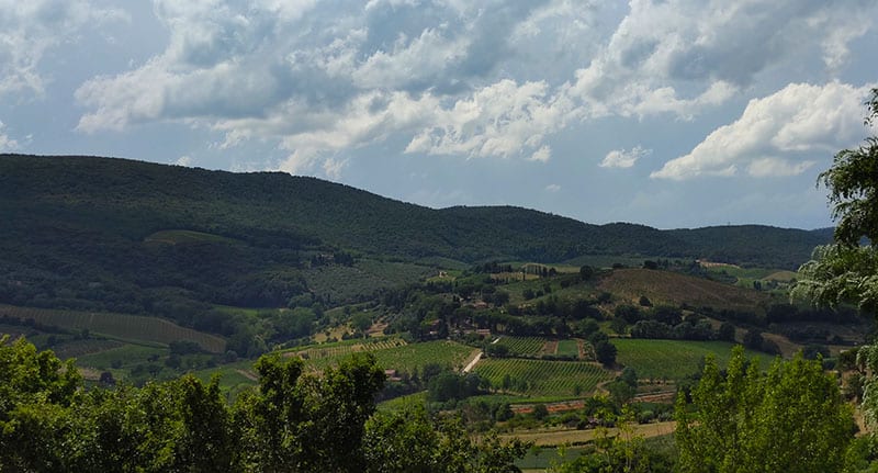 De omgeving van San Gimignano in Toscane