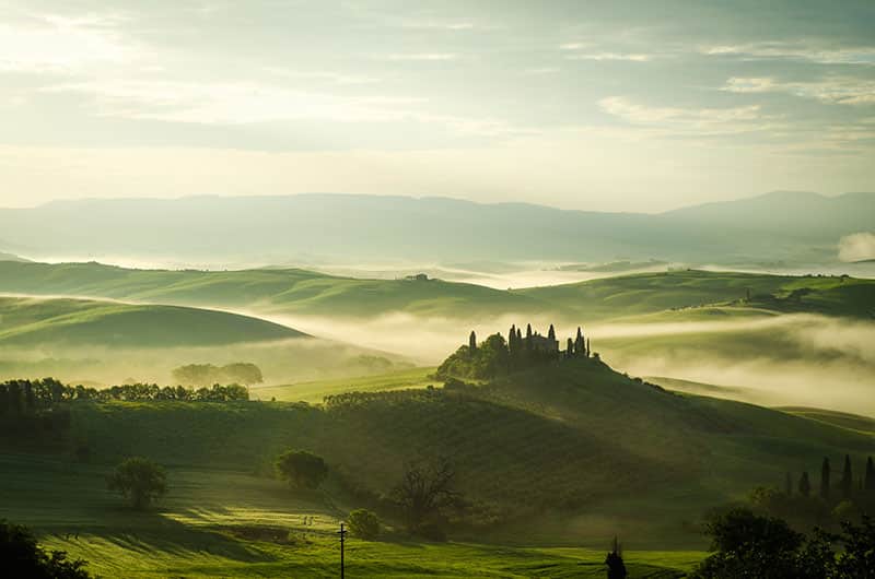 De mooiste heuvels van Europa vind je in Toscane. Photocredits to Aliona & Pasha