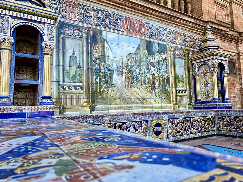 Plaza de Espana - de fresco van Valencia