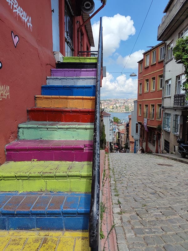 Wijk Istanbul - Balat en Fenet - Uitzicht richting de Gouden Hoorn